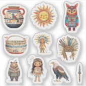 National American Set Art Tribe Pack Aufkleber (Vorderseite)