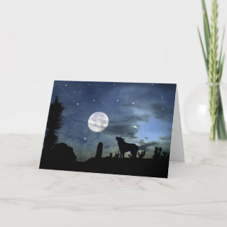 National American Southwestern Coyote Xmas Card Feiertagskarte