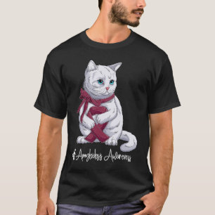 National Amyloidose Awareness Mont Burgundy Ribb T-Shirt