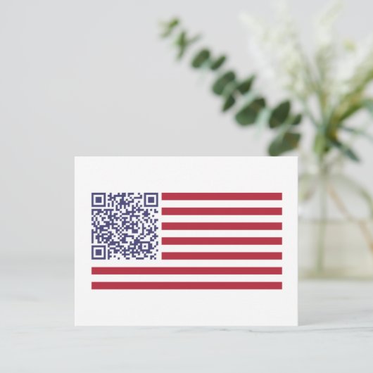 National Anthem QR Code Postkarte (Stehend Vorderseite)