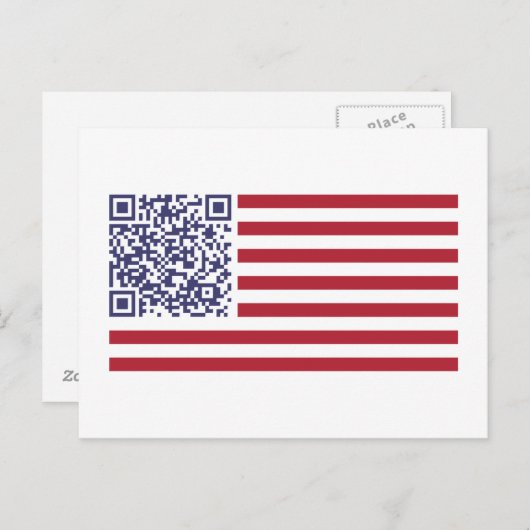 National Anthem QR Code Postkarte (Vorne/Hinten)