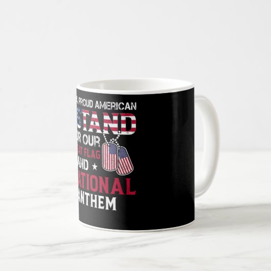 National Anthem - USA Flag Design Kaffeetasse (VorderseiteRechts)