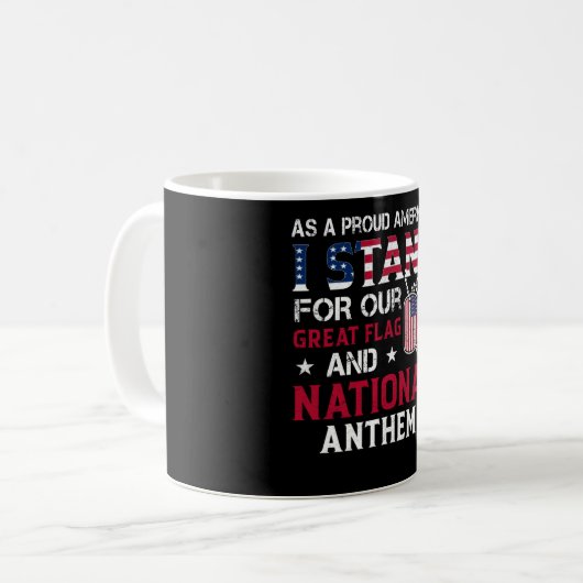 National Anthem - USA Flag Design Kaffeetasse (Vorderseite Links)