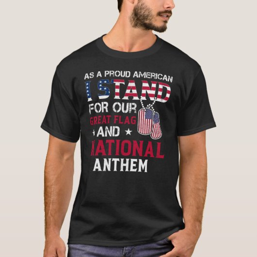 National Anthem - USA Flag Design T-Shirt (Vorderseite)