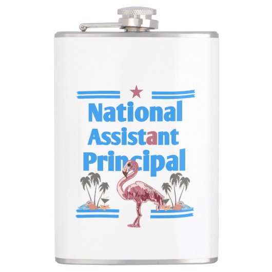 national Assistent princeipal flamingo  Flachmann (Vorderseite)