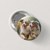 National Australian Shepherd Day, Aussie Dog Button (Vorne & Hinten)