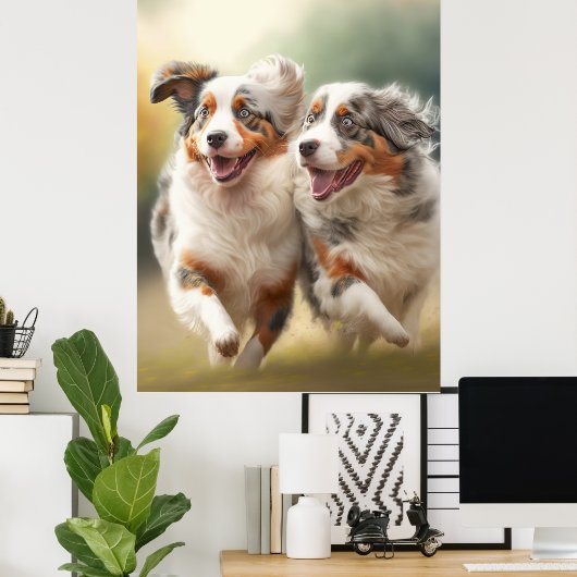 National Australian Shepherd Day, Aussie Dog Poster (Heimbüro)