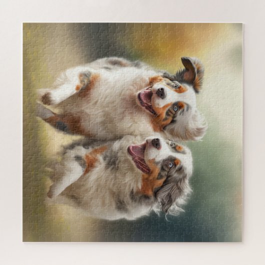 National Australian Shepherd Day, Aussie Dog Puzzle (Horizontal)