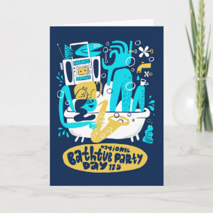 National Bathtub Party Day December 15 Karte