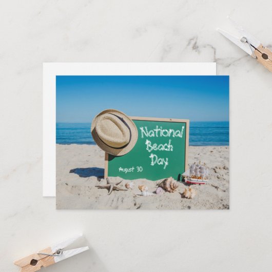 National Beach Day Karte (Vorderseite/Rückseite Beispiel)