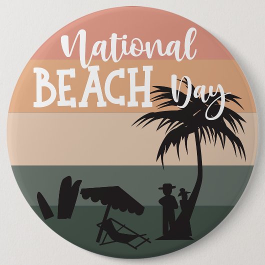 National Beach Day Sign Button (Vorderseite)
