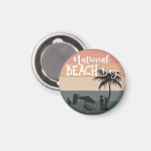 National Beach Day Sign Magnet (Vorderseite/Rückseite)