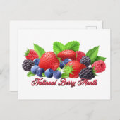 National Berry Month Postkarte (Vorne/Hinten)