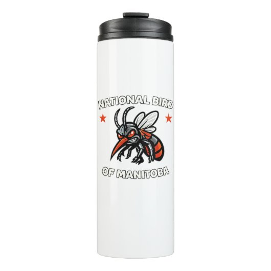 National Bird Manitoba Funny Mosquito Travel Mug Thermosbecher (Vorderseite)
