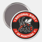 National Bird of Manitoba Funny Mosquito 3" magnet (Vorderseite/Rückseite)