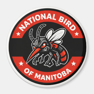 National Bird of Manitoba Funny Mosquito 3" magnet