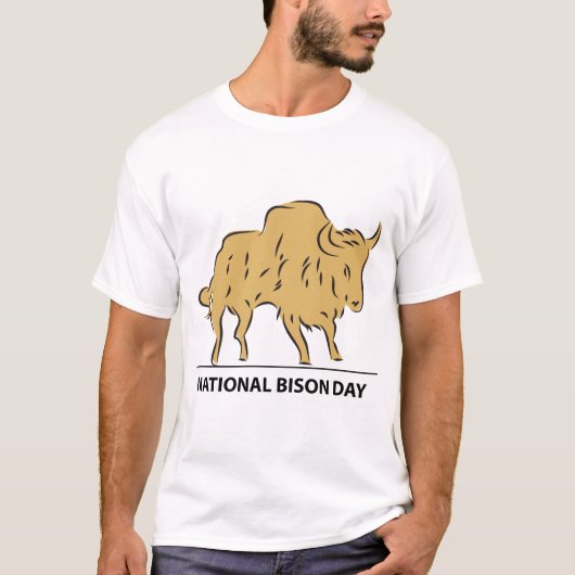 National Bison Day Sign T-Shirt (Vorderseite)