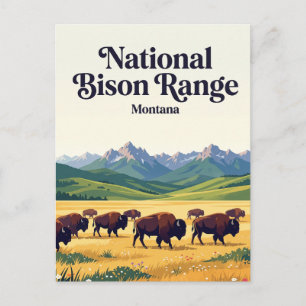 National Bison Range Montana Postkarte