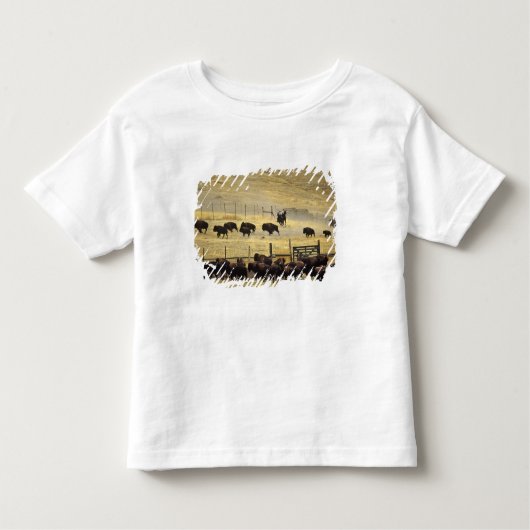 National Bison Range Roundup in Montana Kleinkind T-shirt (Vorderseite)