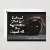 National Black Cat Day Feiertage Postkarte (Vorne/Hinten)
