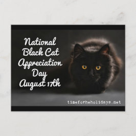 National Black Cat Day Feiertage Postkarte