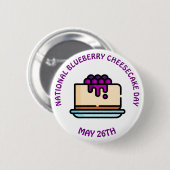 National Blueberry Cheesecake Day - 26. Mai Button (Vorne & Hinten)