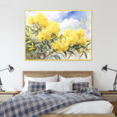 National Blume Australia Golden Wattle | Leinwanddruck (Insitu (Schlafzimmer))