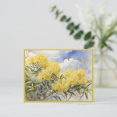 National Blume Australia Golden Wattle | Postkarte (Stehend Vorderseite)