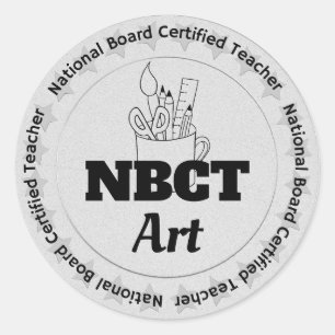 National Board Certified NBCT Art Teacher Runder Aufkleber