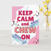 National Bubble Gum Day ist ruhig kauen auf Karte (Gelbe Blume)