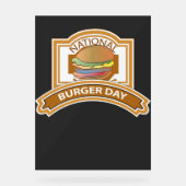 National Burger Day Sign Acrylschild (Vorderseite)