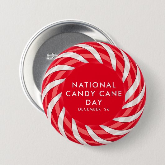 National Candy Cane Day Button (Vorne & Hinten)