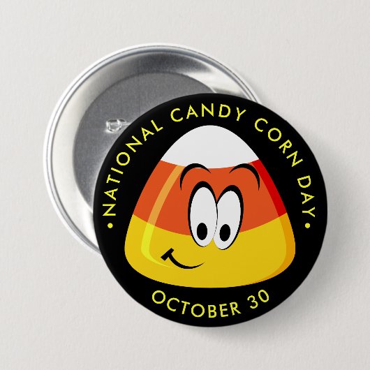 National Candy Corn Day, Kawaii-Süßspeise Button (Vorne & Hinten)
