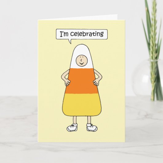 National Candy Corn Day - Oktober. Karte (Vorderseite)