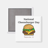National Cheeseburger Day Magnet (Vorderseite/Rückseite)