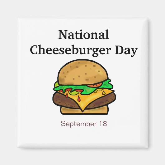 National Cheeseburger Day Magnet (Vorne)