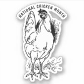 National Chicken Month Aufkleber (Vorderseite)
