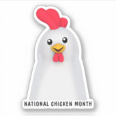 National Chicken Month Aufkleber (Vorderseite)