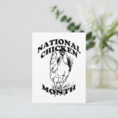 National Chicken Month Postkarte (Stehend Vorderseite)
