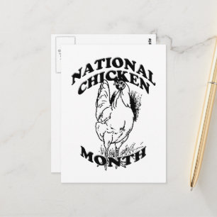 National Chicken Month Postkarte