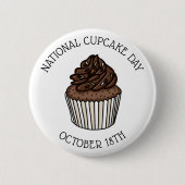National Chocolate Cupcake Day | 18. Oktober Button (Vorderseite)