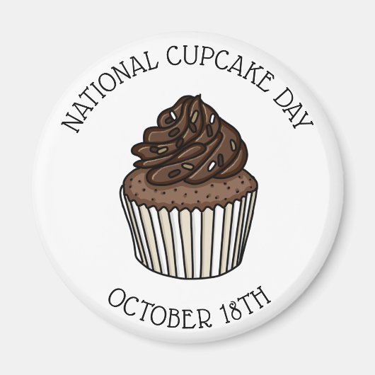 National Chocolate Cupcake Day | 18. Oktober Magnet (Vorne)