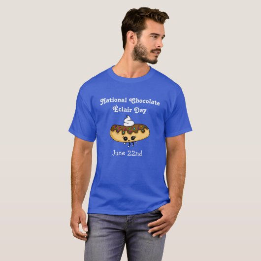 National Chocolate Éclair Day 22. Juni T - Shirt (Vorne ganz)