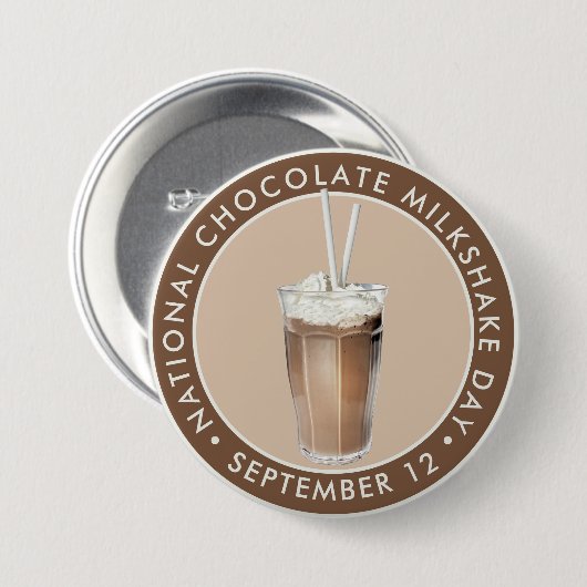 National Chocolate Milkshake Day Button (Vorne & Hinten)
