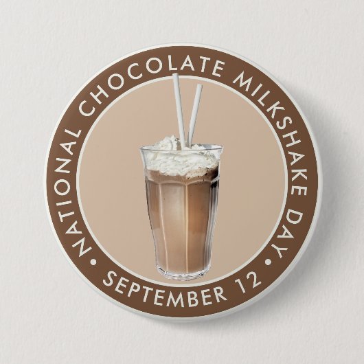 National Chocolate Milkshake Day Button (Vorderseite)