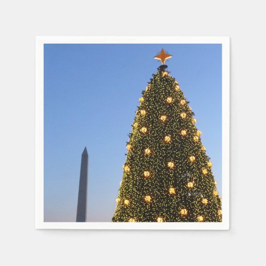 National Christmas Tree und Washington Monument Serviette (Vorderseite)