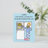 National Clean Out Ihr Kühlschrank Day November Postkarte (Stehend Vorderseite)