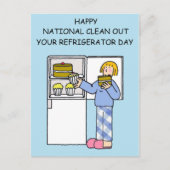 National Clean Out Ihr Kühlschrank Day November Postkarte (Vorderseite)