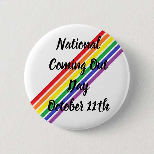National Coming Out Day 11. Oktober Button (Vorderseite)