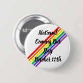 National Coming Out Day 11. Oktober Button (Vorne & Hinten)